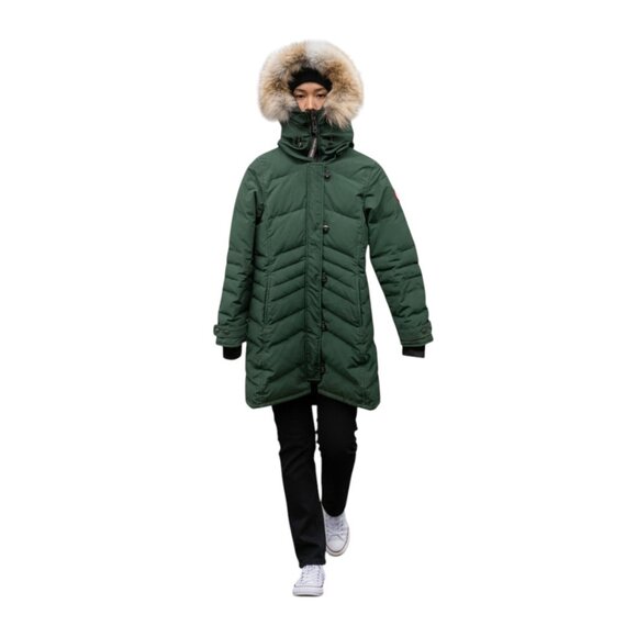 Canada Goose Lorette Parka Women’s XS Green Down Puffer Hooded Winter Coat Warm - Picture 1 of 16